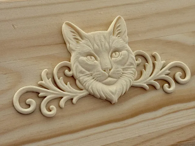 relief set cat animal symbol model