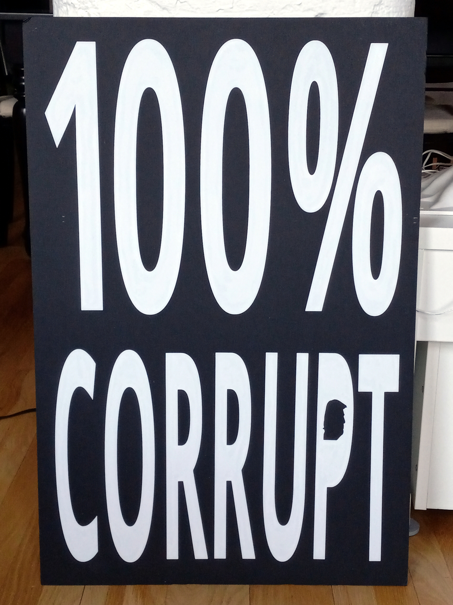 No Kings Protest Poster - 100% Corrupt