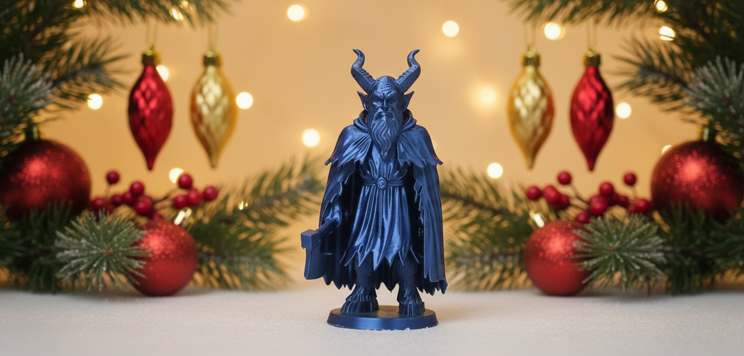 Cloaked Devil with Book Christmas Figurine