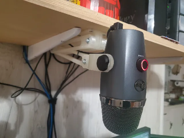 Shelf Mount Mic Boom For Blue Yeti Nano