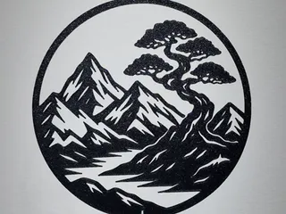 Bonsai tree silhouette by 2D Wall Art | Download free STL model |  Printables.com