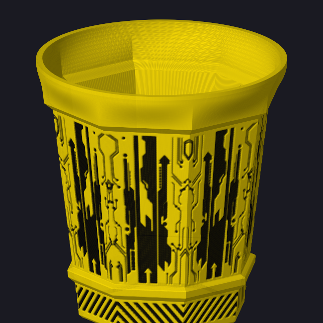 cyberpunk popcorn bucket v2 by Tony Krauss | Download free STL model ...