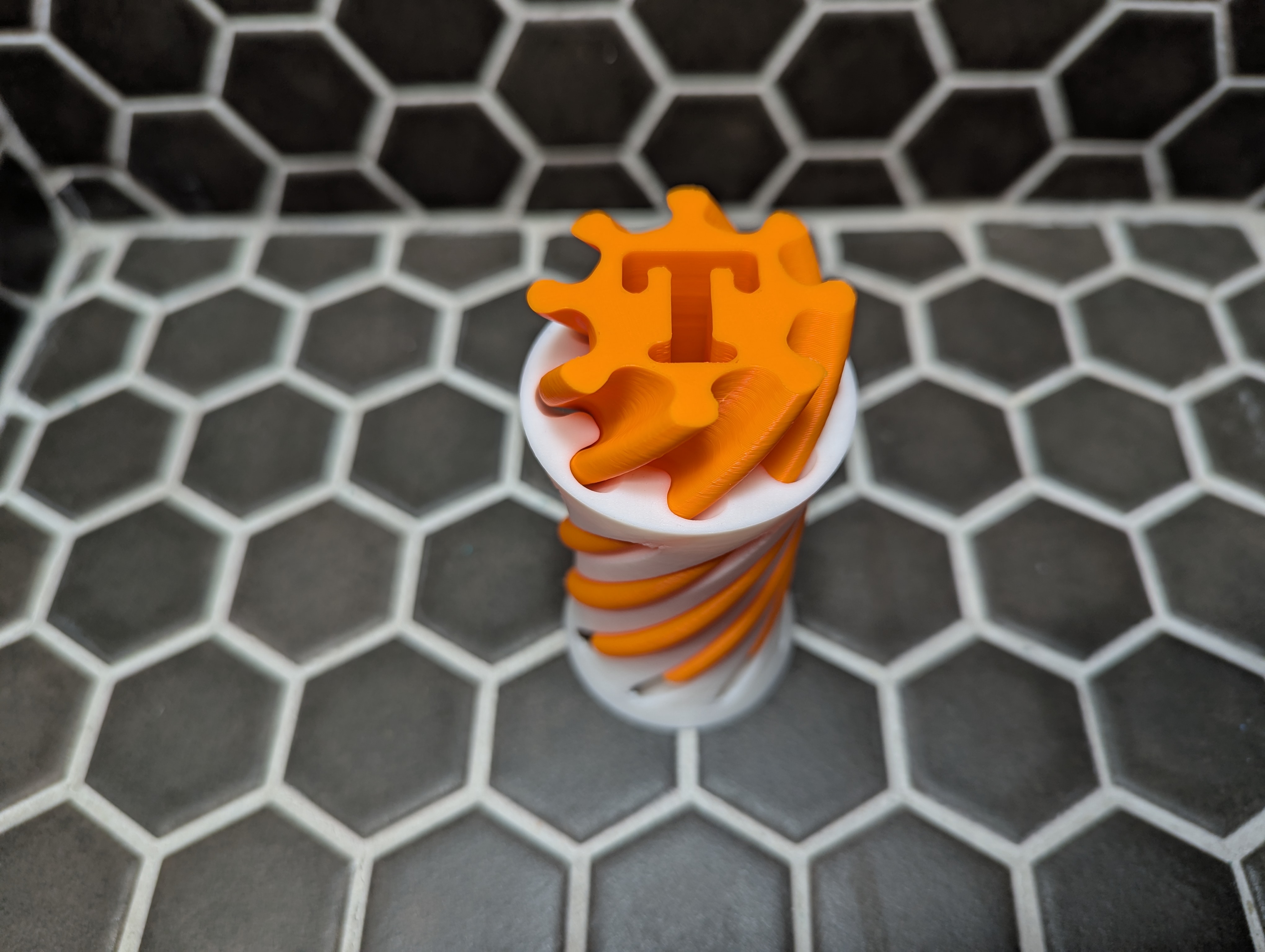 Letter T Spiral Vortex Fidget