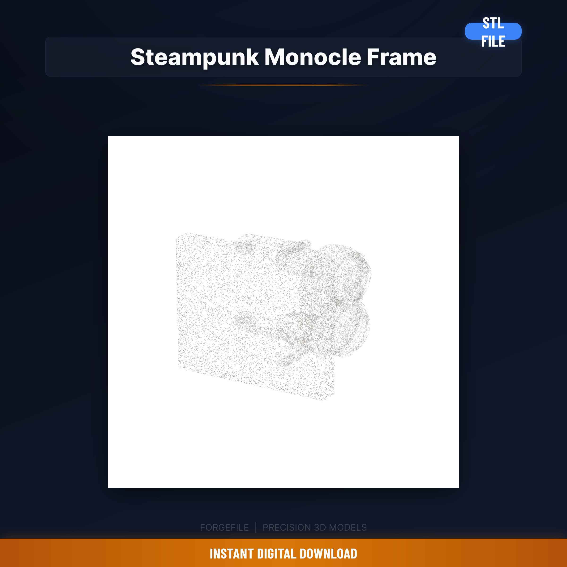 Steampunk Monocle Frame - 3D Printable STL File