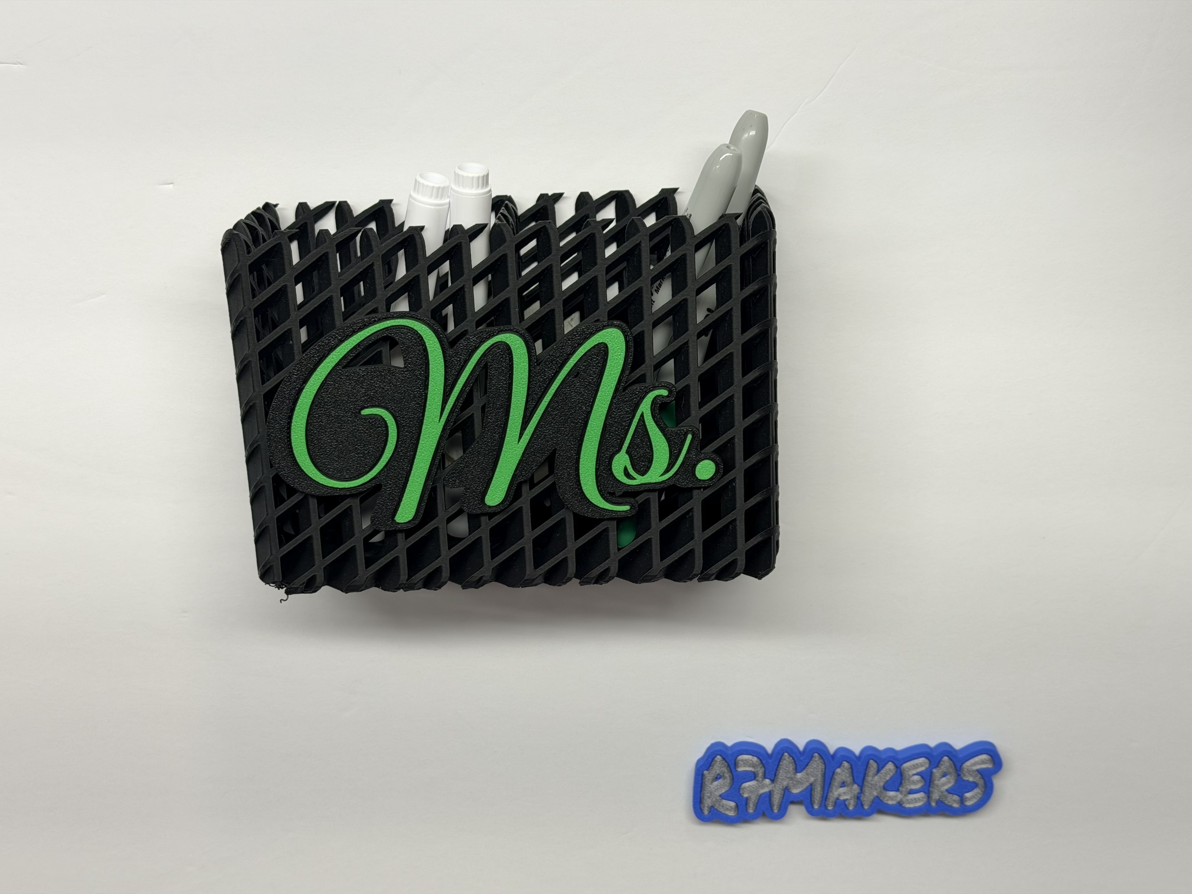 R7 Lattice Magnetic Dry Erase Marker Basket | Mr. Mrs. Ms. | Teacher Appreciation | R7Makers