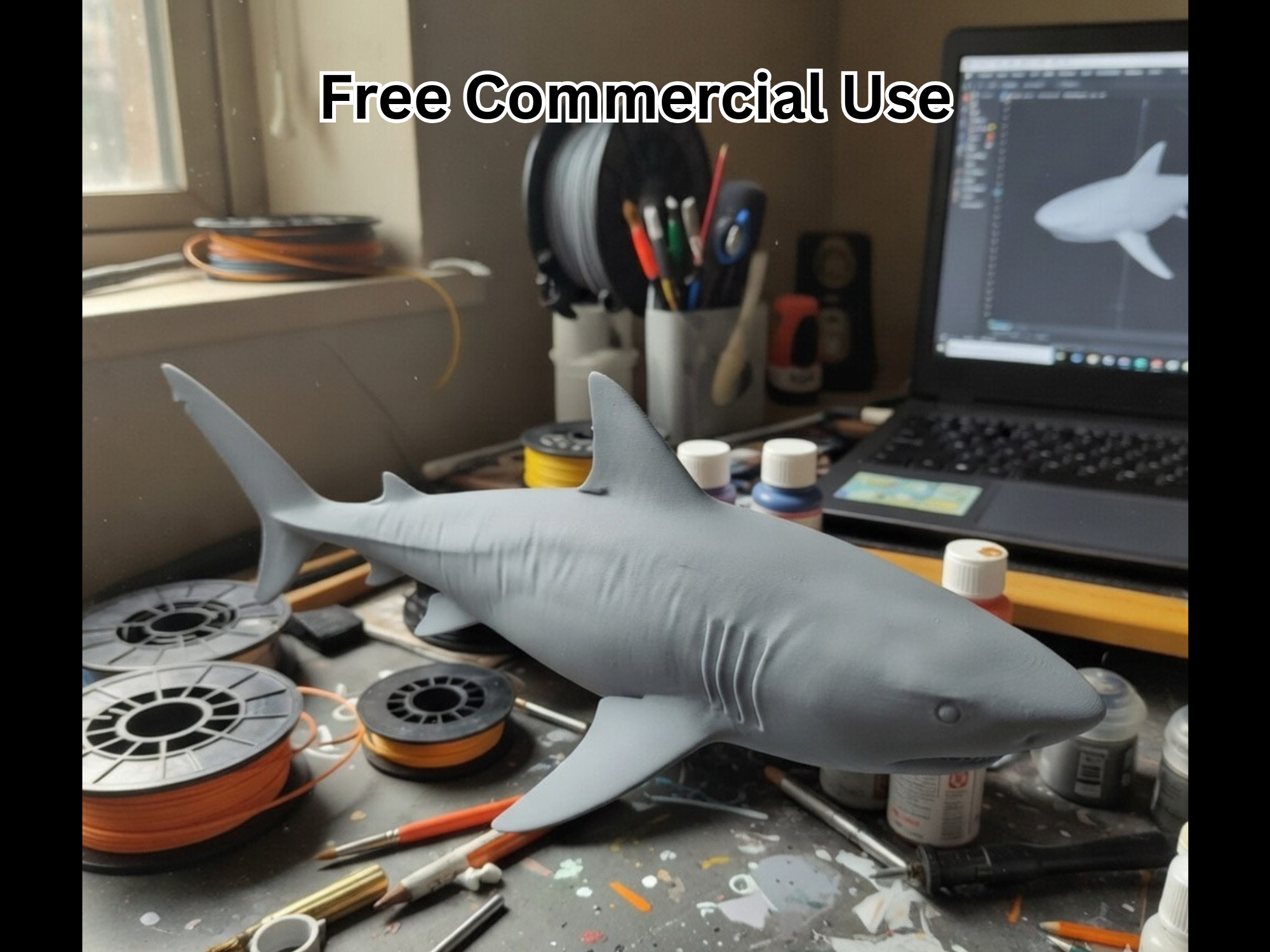 Tiger Shark Statue