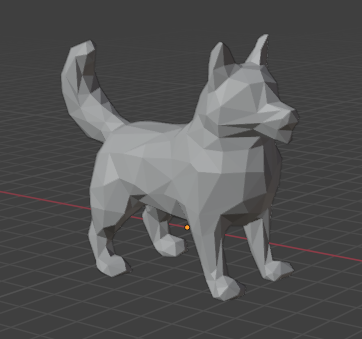 Low poly,simple dog