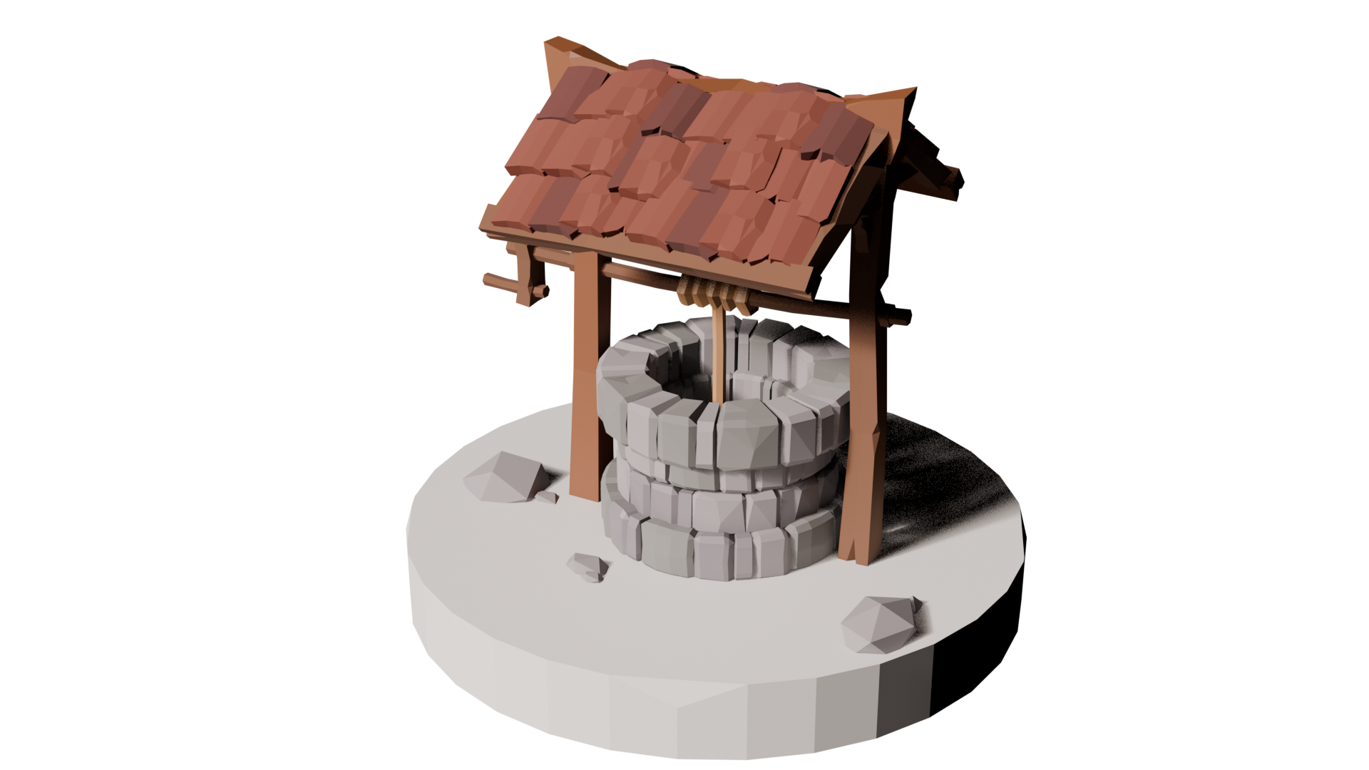 Low Poly Well (112x112x100 cm)
