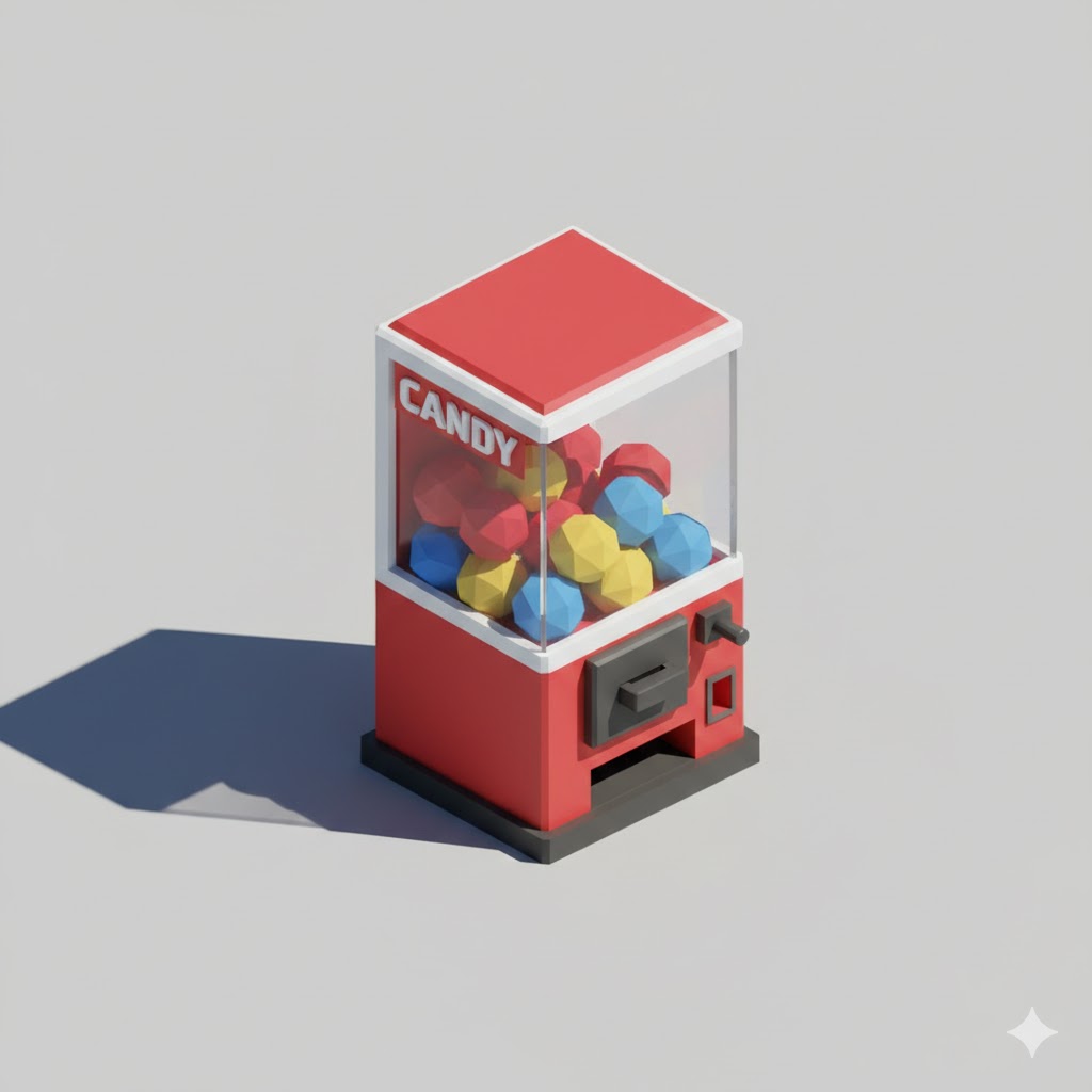 Low Poly Candy Vending Machine