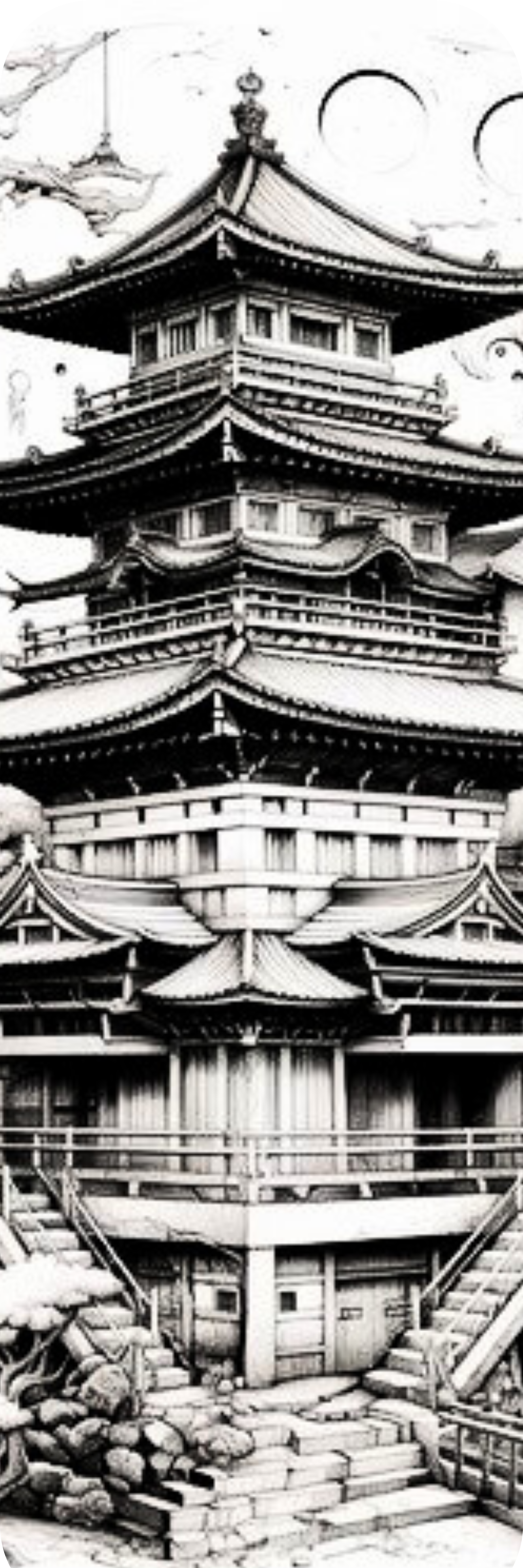Japanese Temple Bookmark