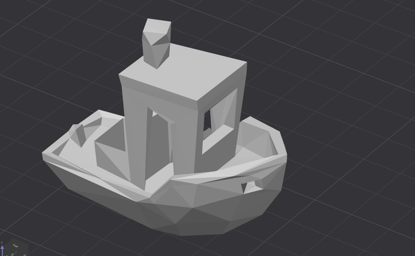 An extremely low-poly Benchy