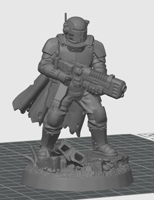 Oath Sword Bastion Knight with plasma gun
