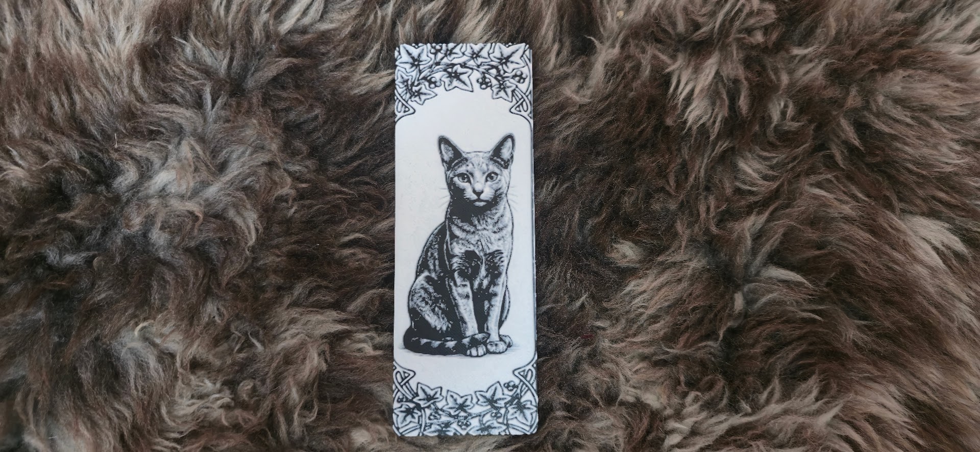 Black and White Siamese Cat Bookmark Art