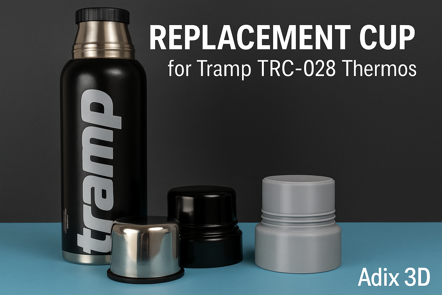Replacement Cup / Lid for Tramp TRC-028 Thermos – 3D Printable Model