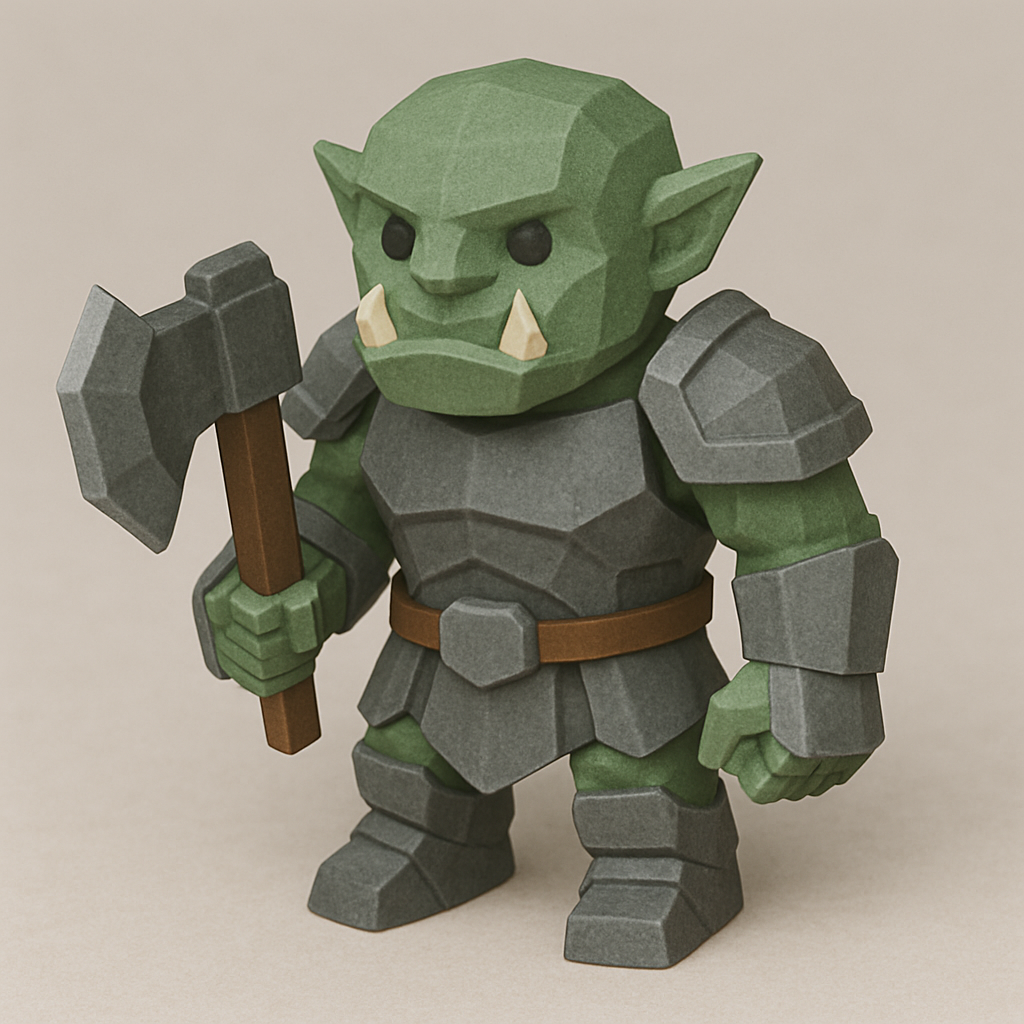 Miniatura 2 do modelo 3D Low poly orc