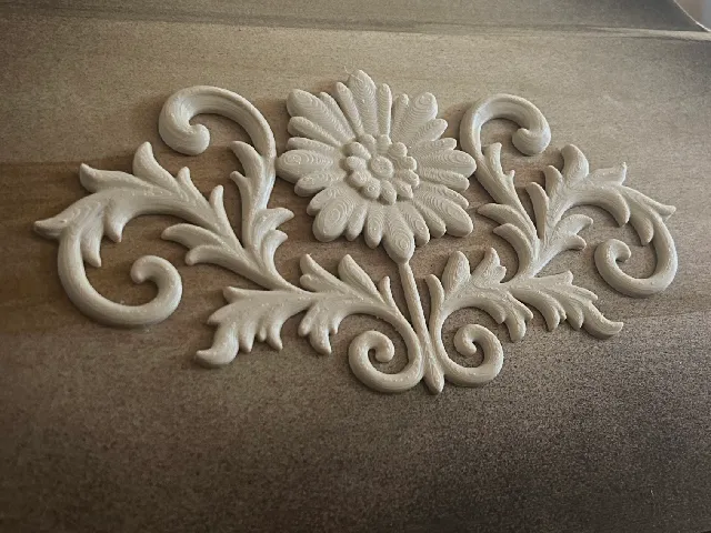 relief flower symbol model
