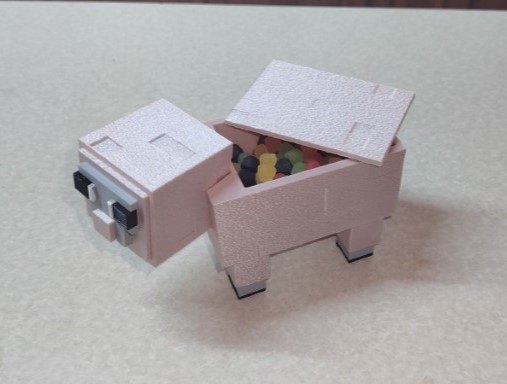 Minecraft sheep Candy box or display model, Multipart
