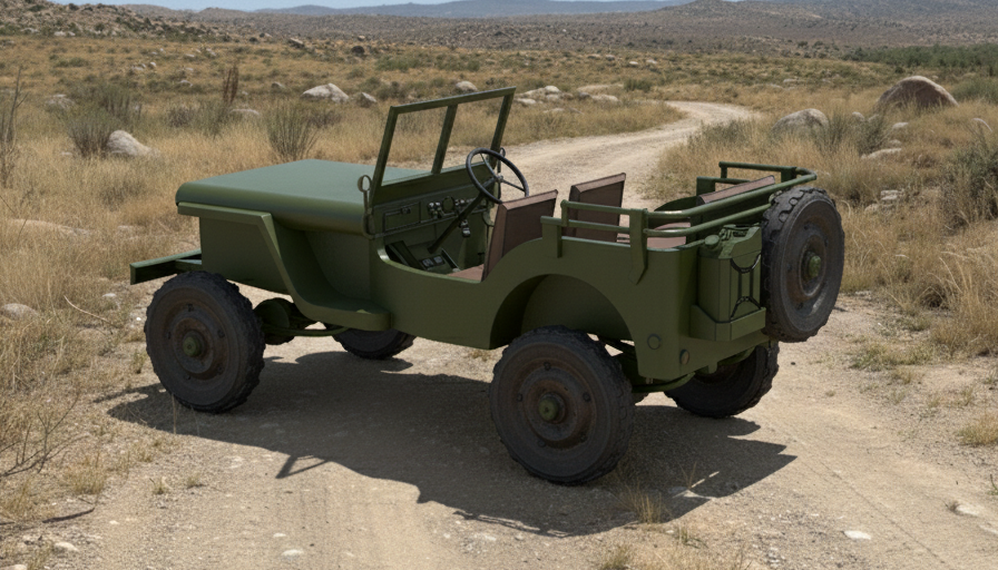 Willy Jeep with turning wheels and suspension. DIY