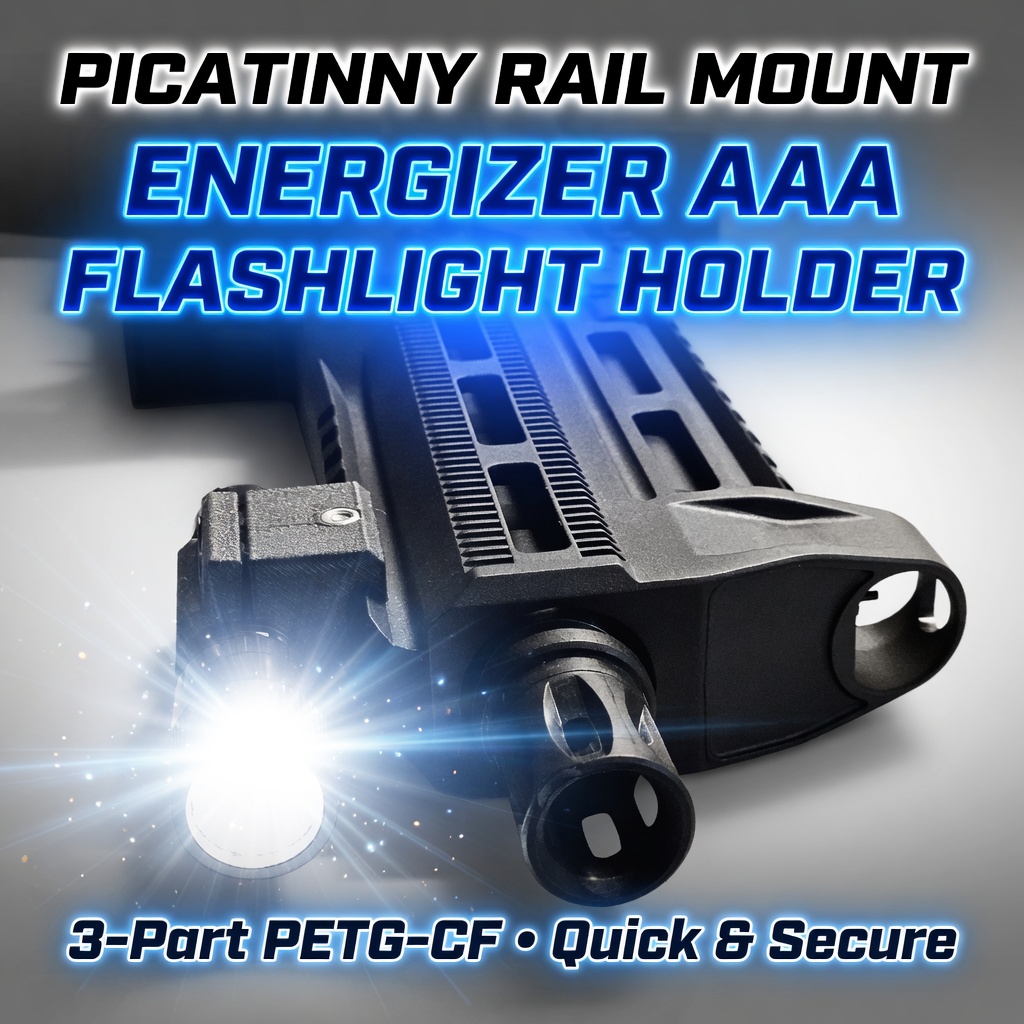 Picatinny RIS rail flashlight mount