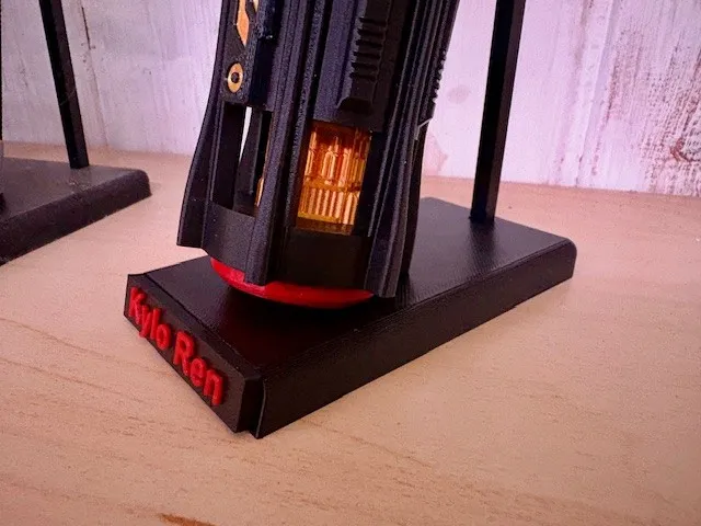 Lightsaber one Stand & Kylo nameplate