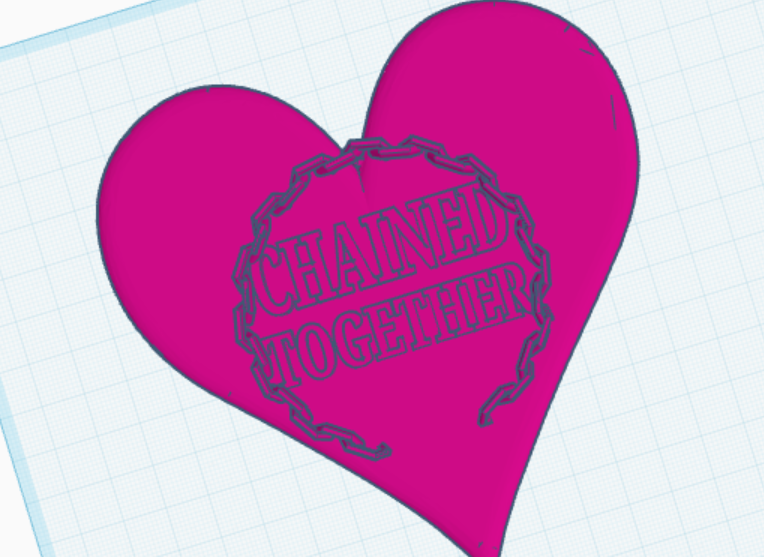 chained together heart