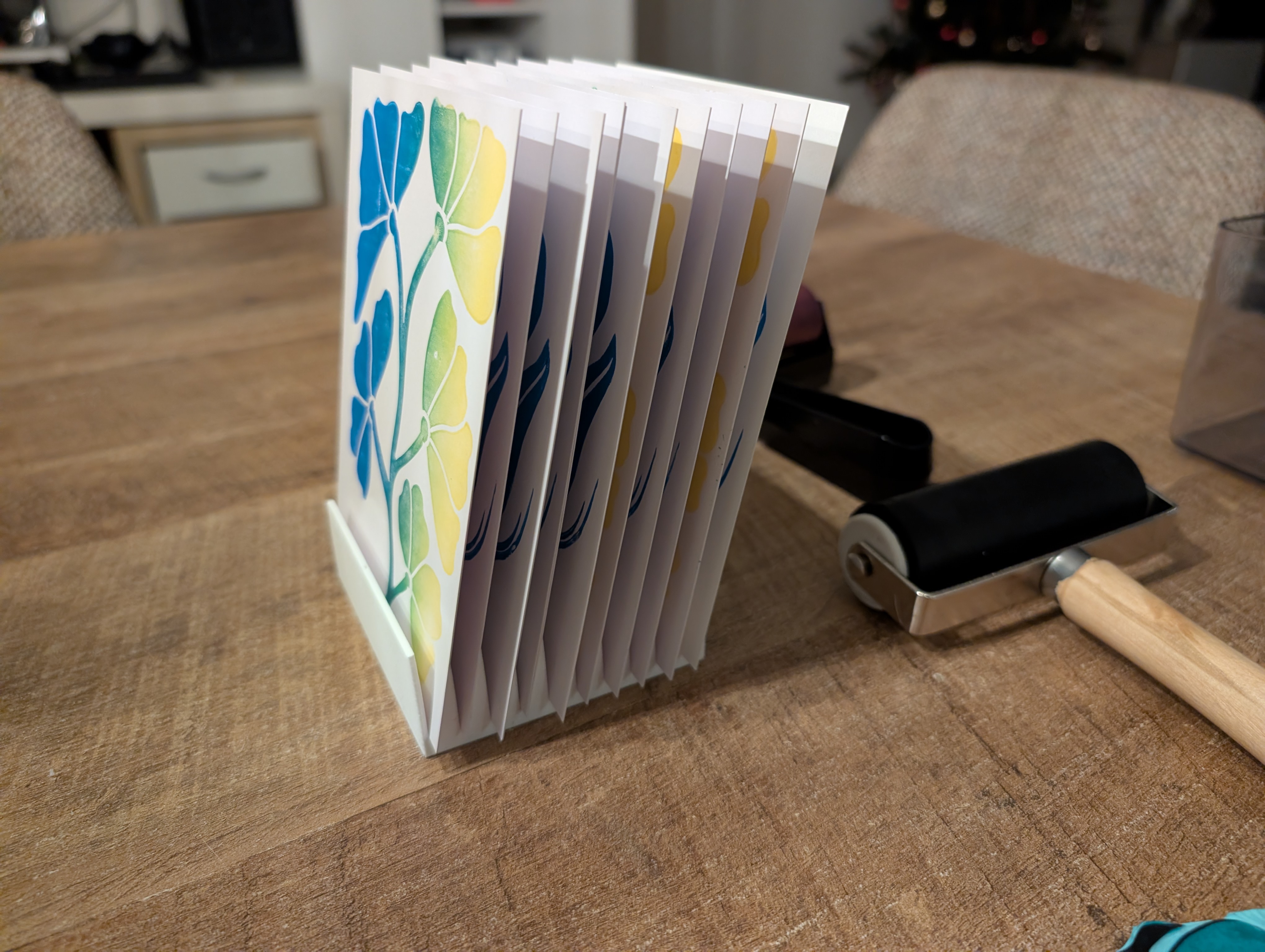 Postcard drying rack