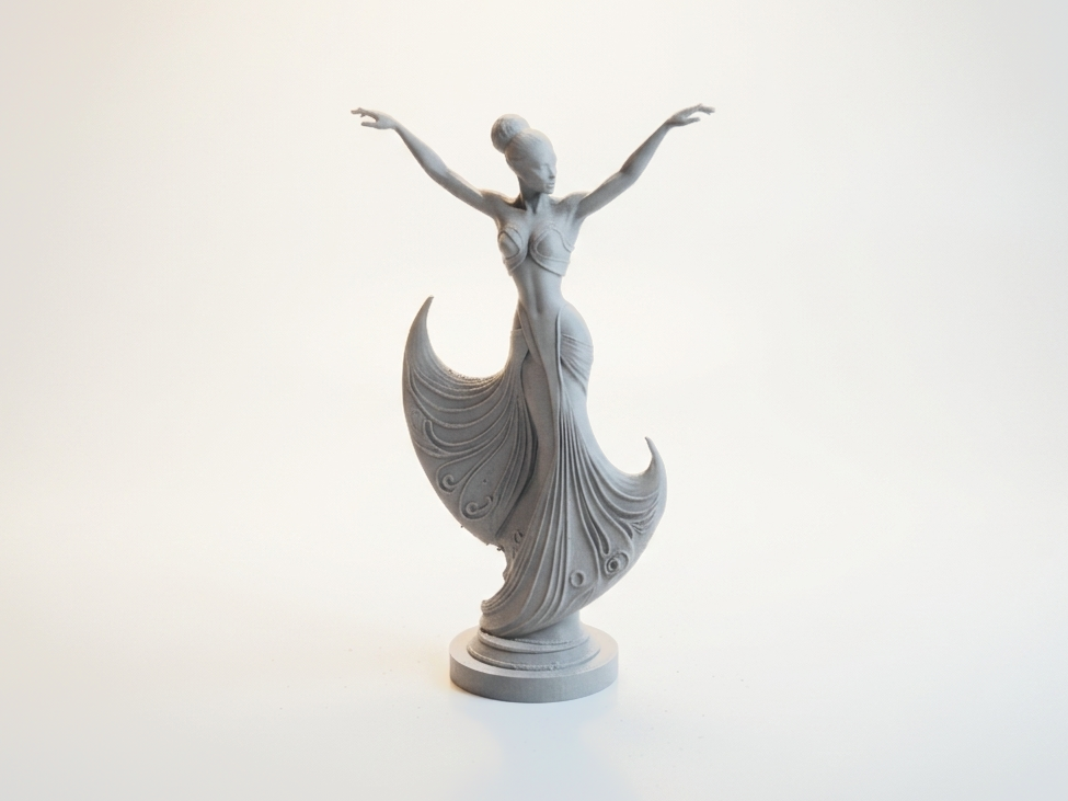 Elegant Dancing Lady Statue Female Figure 3D Printable