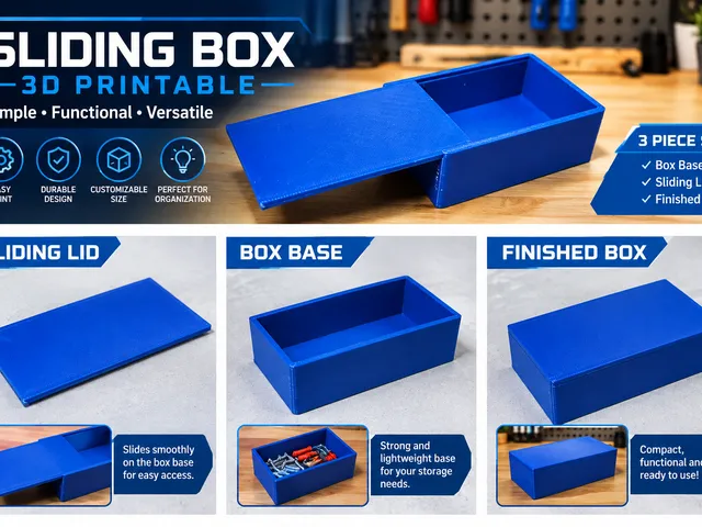 Organizer Box with Sliding Lid