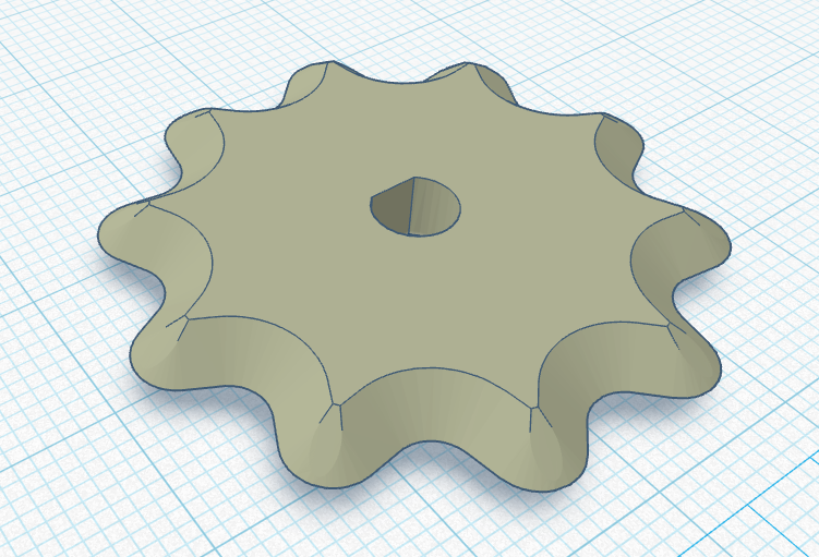 Bike chain gear for Nema 17 3D model thumbnail