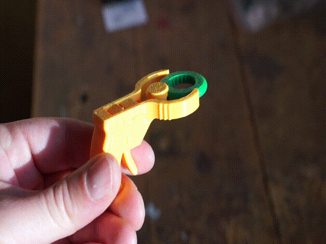 Micro disc gun (Easy, quick, print-in-place)