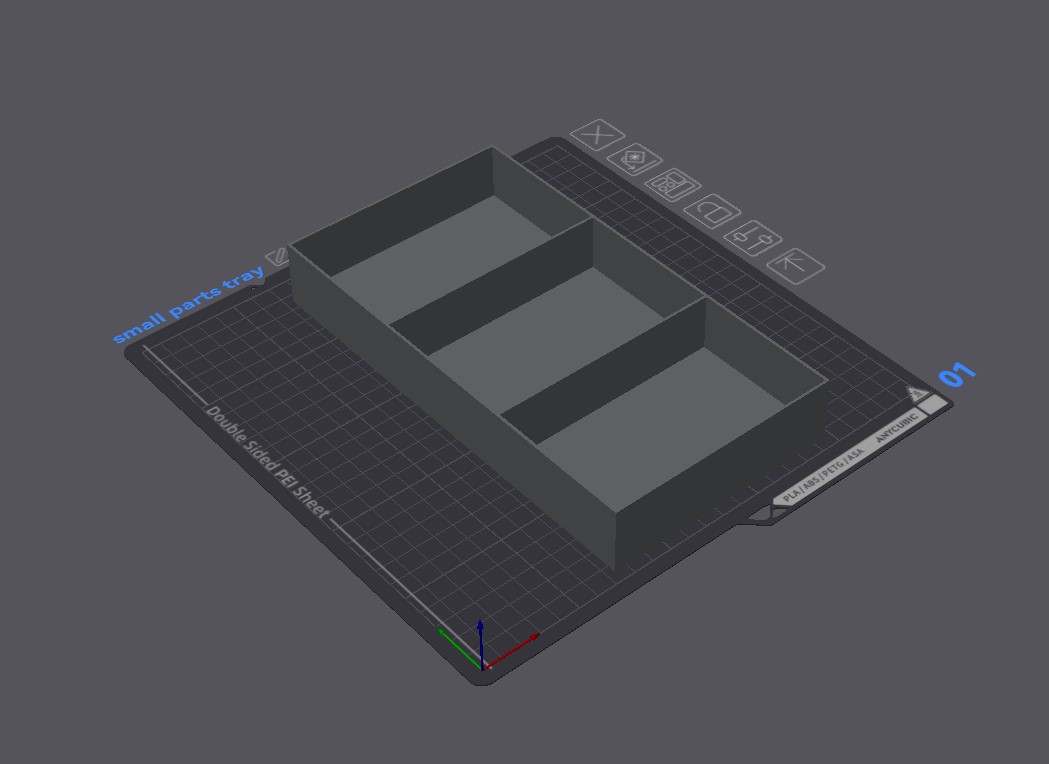 Simple tool / parts tray
