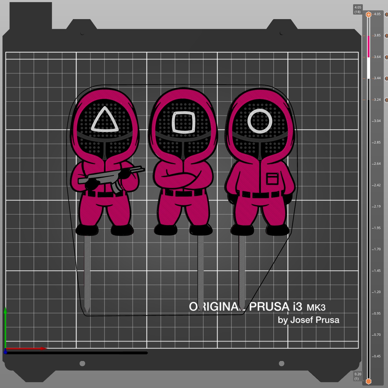 Squid Game Guards - Zápichy do dortů (Squid Game Guards Cake Toppers)