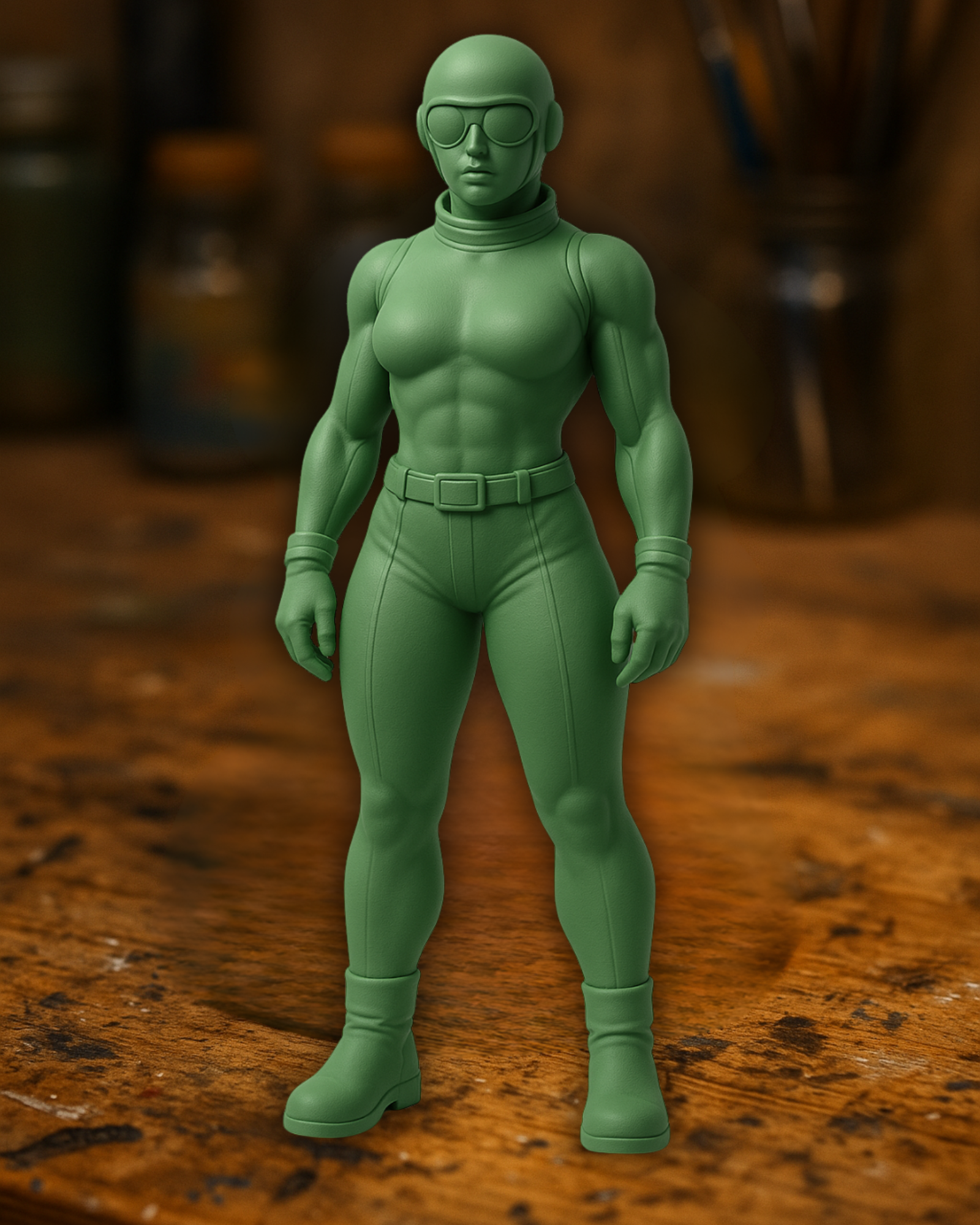 Printed Sci-Fi Soldier Figurine