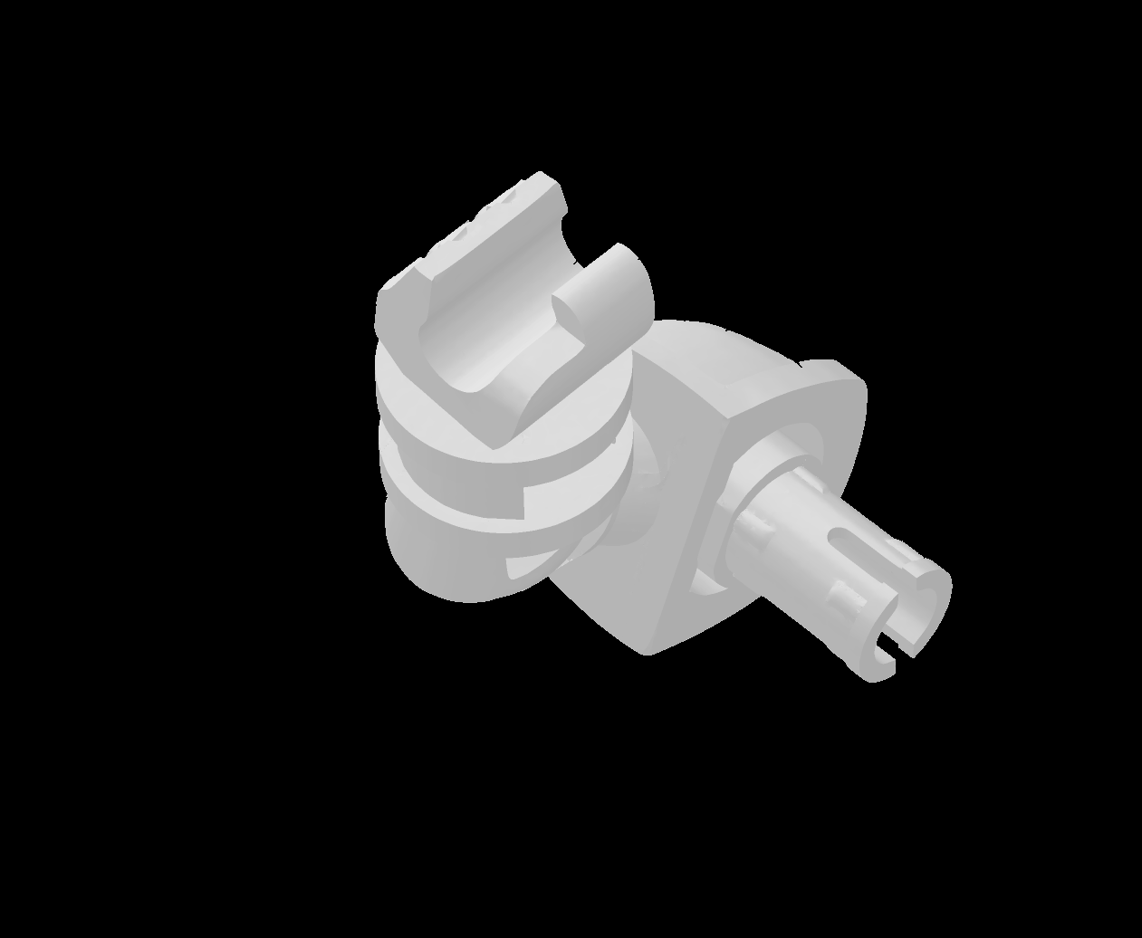 Lego Compatible (24104.dat) Arm Armored Right with Shoulder and Pin Pattern (Nexo Knights Axl)