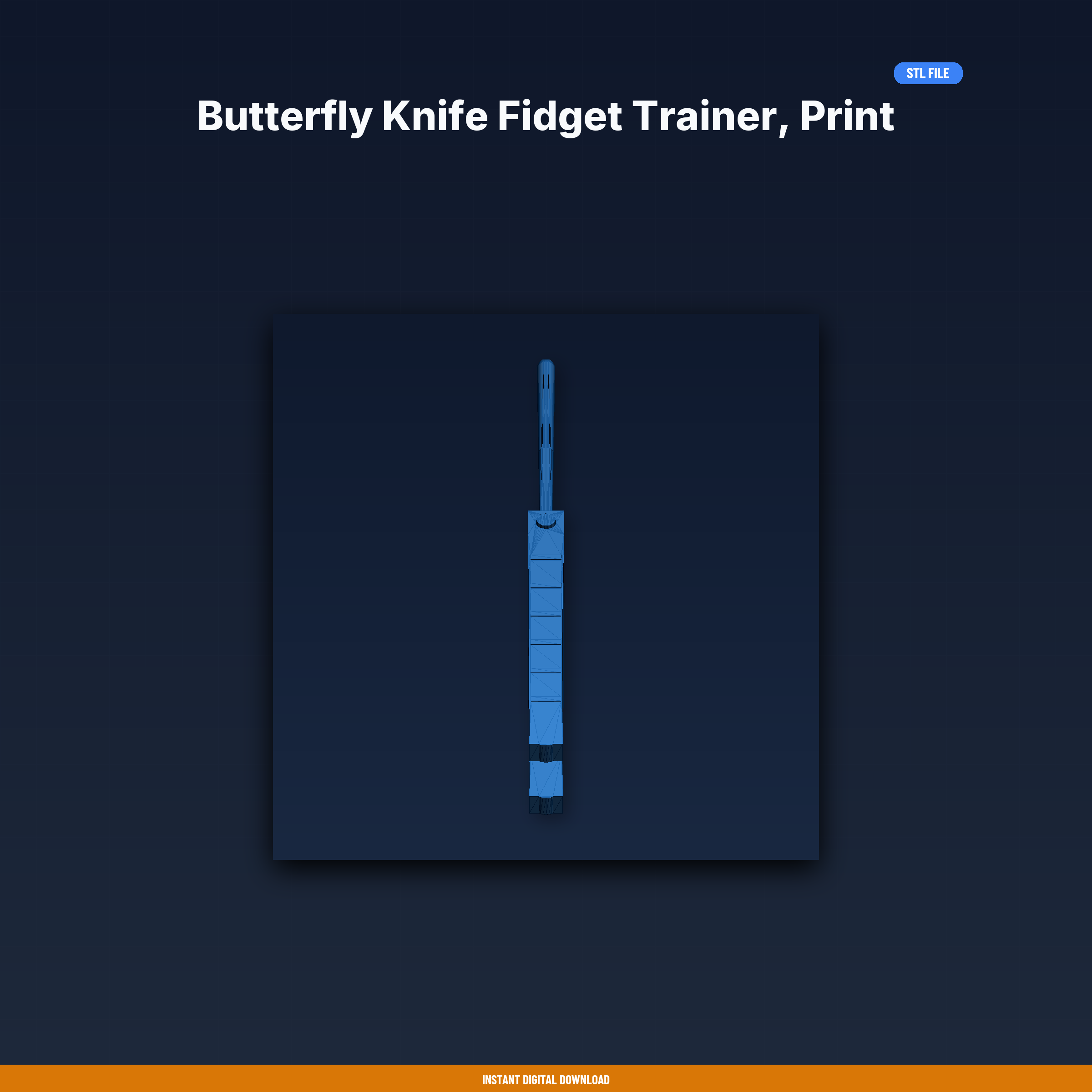 Butterfly Flipper Fidget Trainer, Print in Place, Pivoting - 3D Printable STL File
