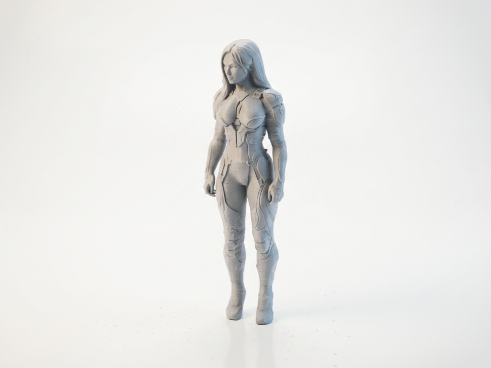 Bot Lady Cyborg Female Figurine 3D Printable