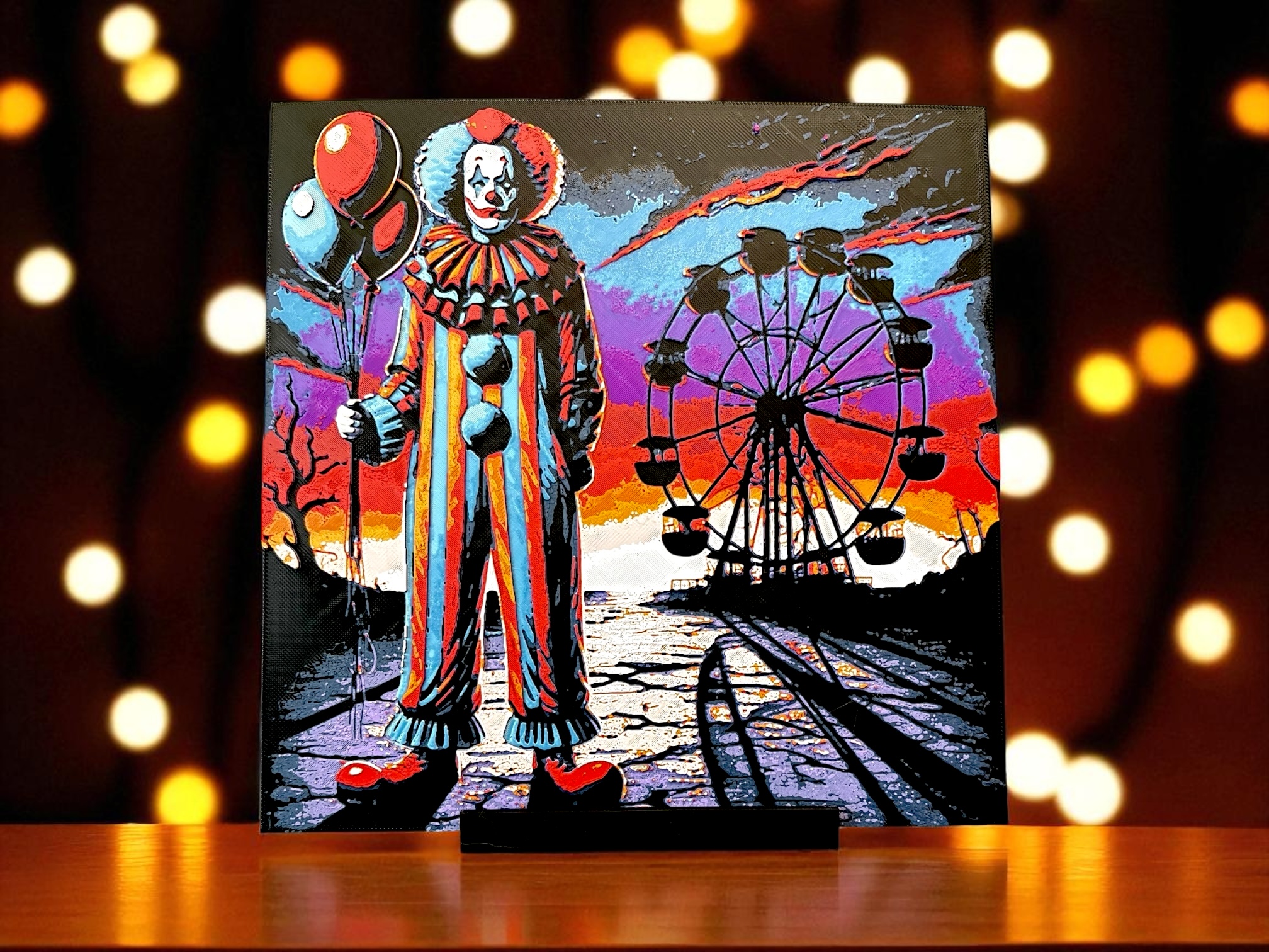 Balloon Vendor Hueforge - Creepy Clown - Halloween Hueforge