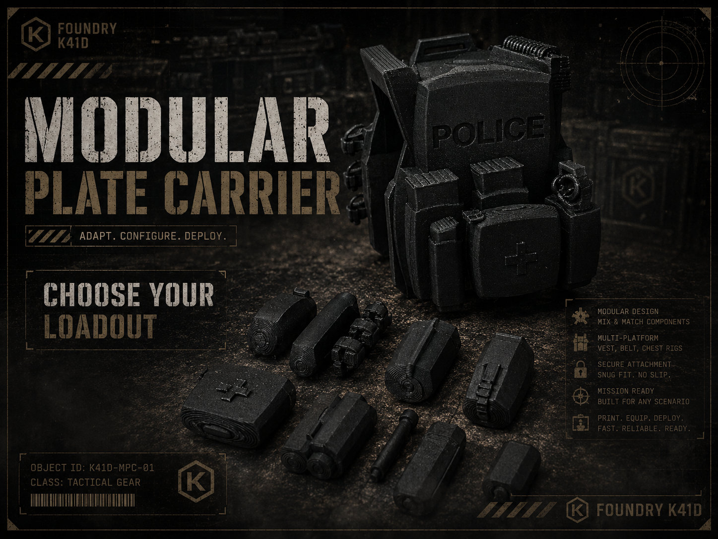 Dummy 13 Modular SWAT/Military Plate Carrier Vest