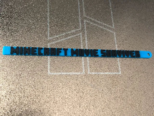 Minecraft Movie survivor Key chain
