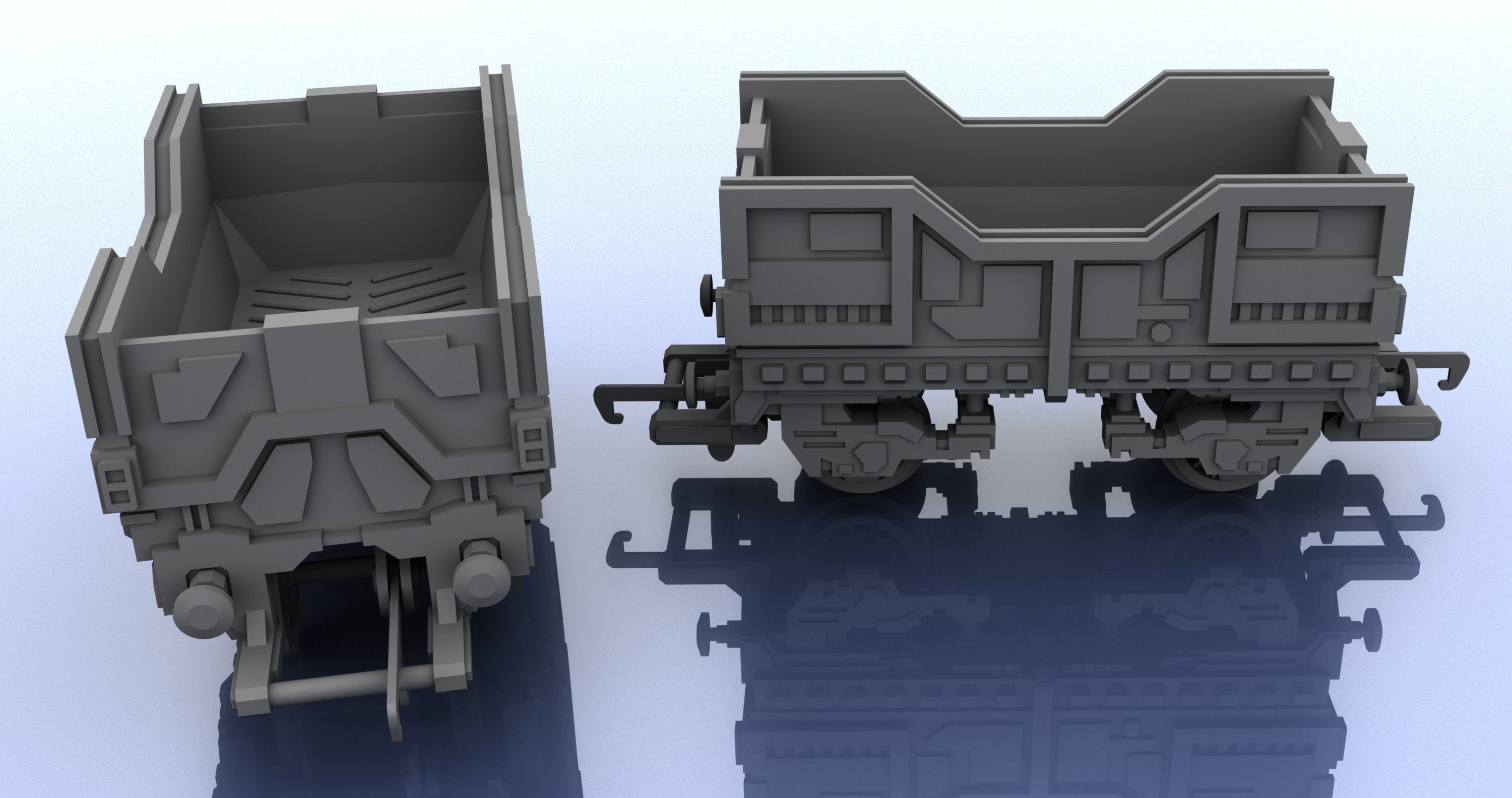 OO Scale Train - Futuristic Hopper v 1 - Short