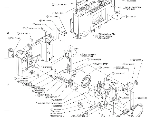 Olympus Mju II - replacement gear CG176800