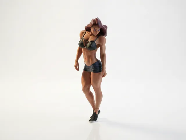 Athletic Woman Figurine Female Figure 3D Printable