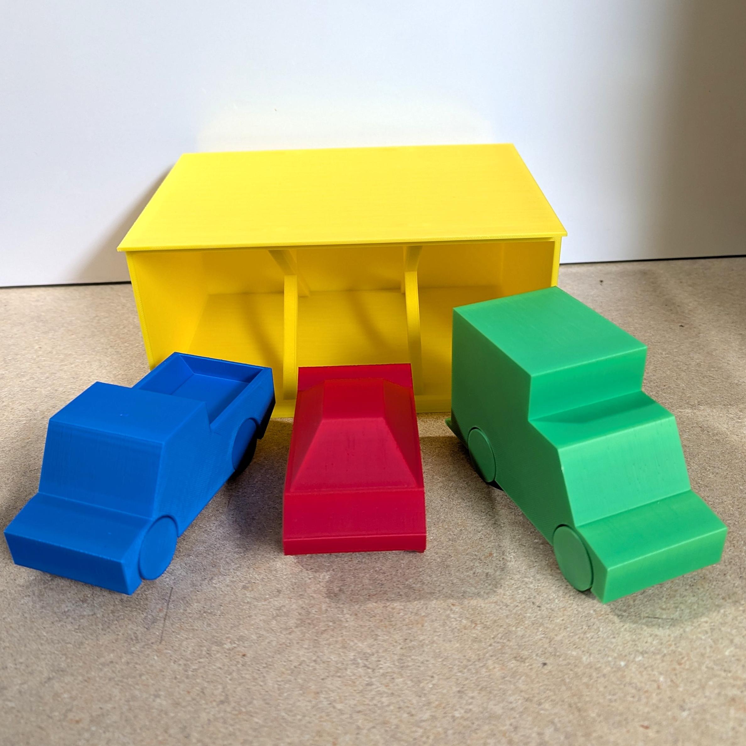 Car, Trucks, and Garage: Print-in-Place