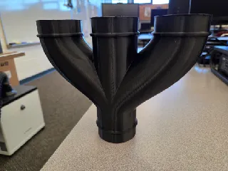 3 to 1 Exhaust Adapter (for 3d printers, laser cutter, CNC, etc)