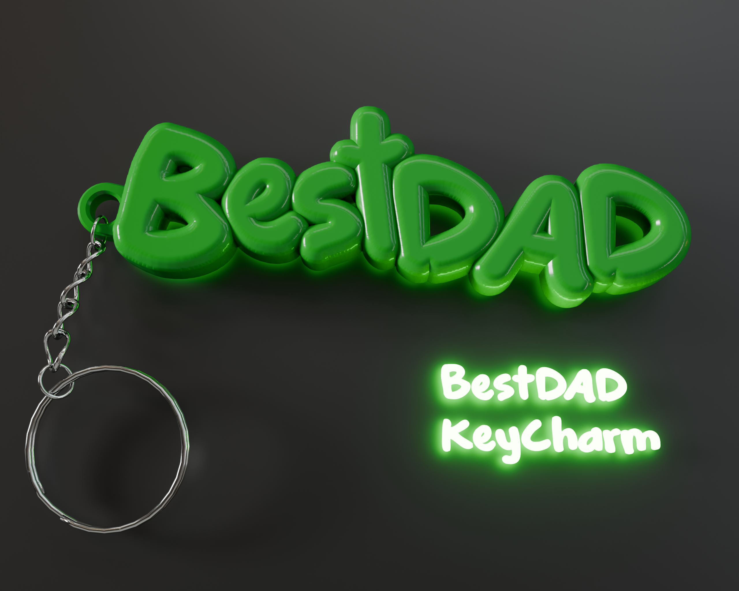 BEST DAD: Puffy Bubble Keychain (Father's Day Special)