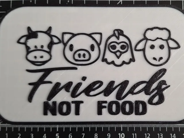 Friends Not Food Sign