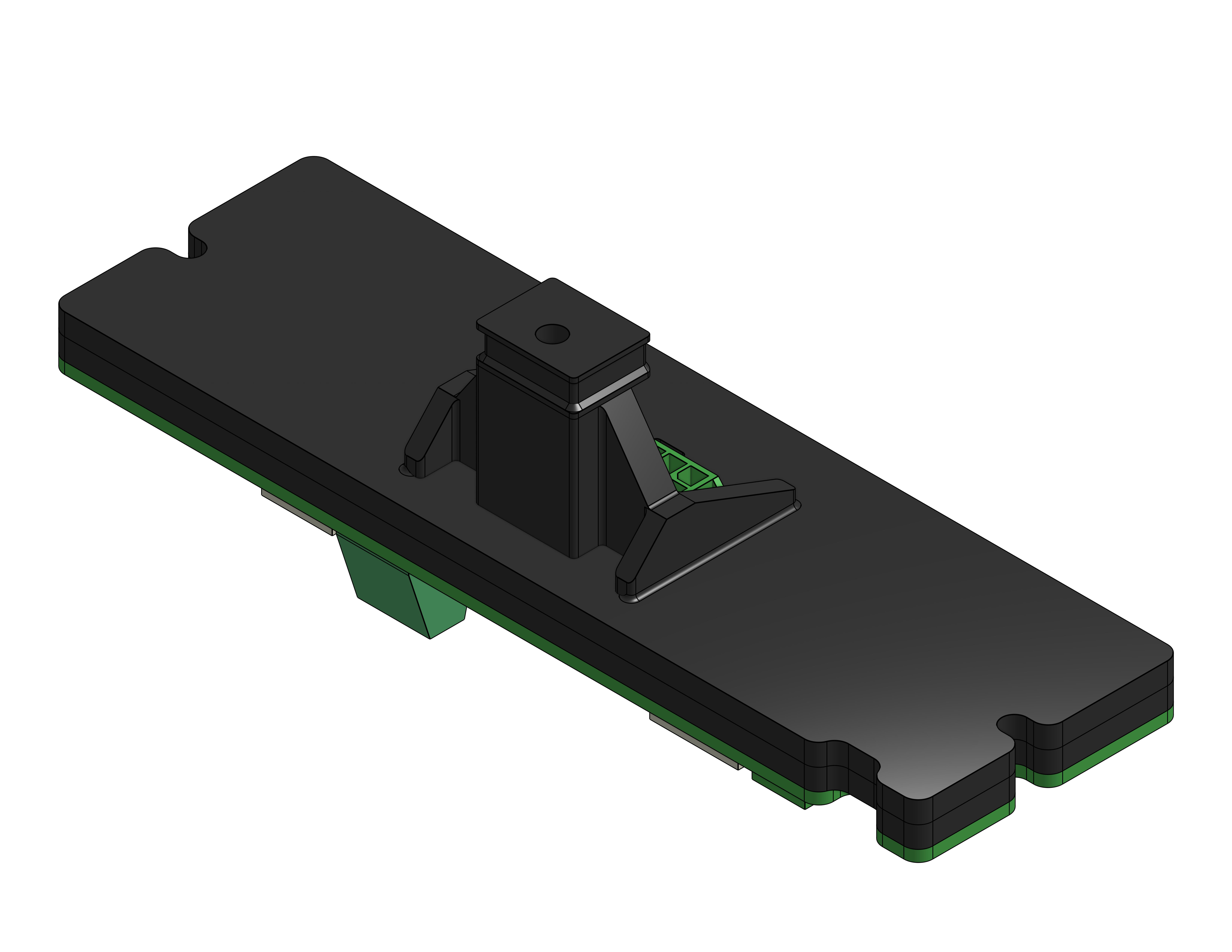 No Glue Remix V0 PCB Side Strain Relief 3D model