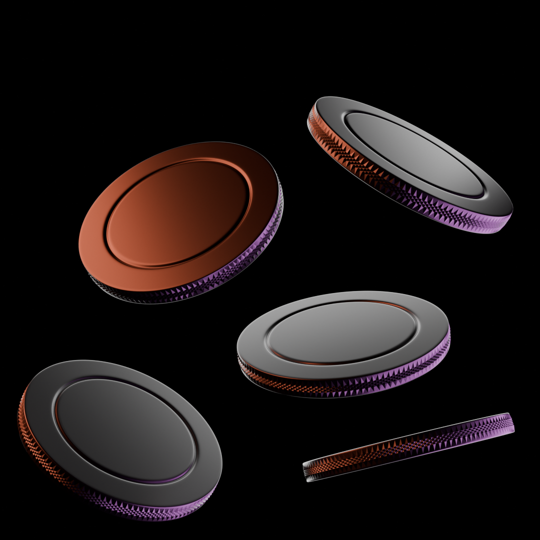 Knurled poker chip