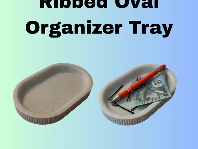 Ribbed Oval Organizer Tray