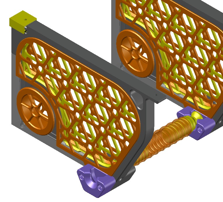 Double Buffer Filament roll Hanger (Undershelve).by Nigeke
